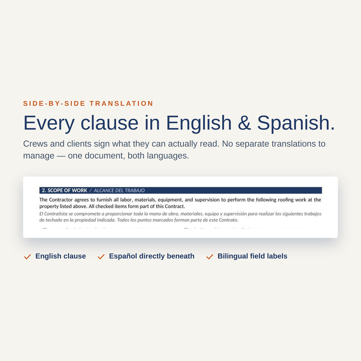 Bilingual Roofing Forms Pack (English/Spanish)