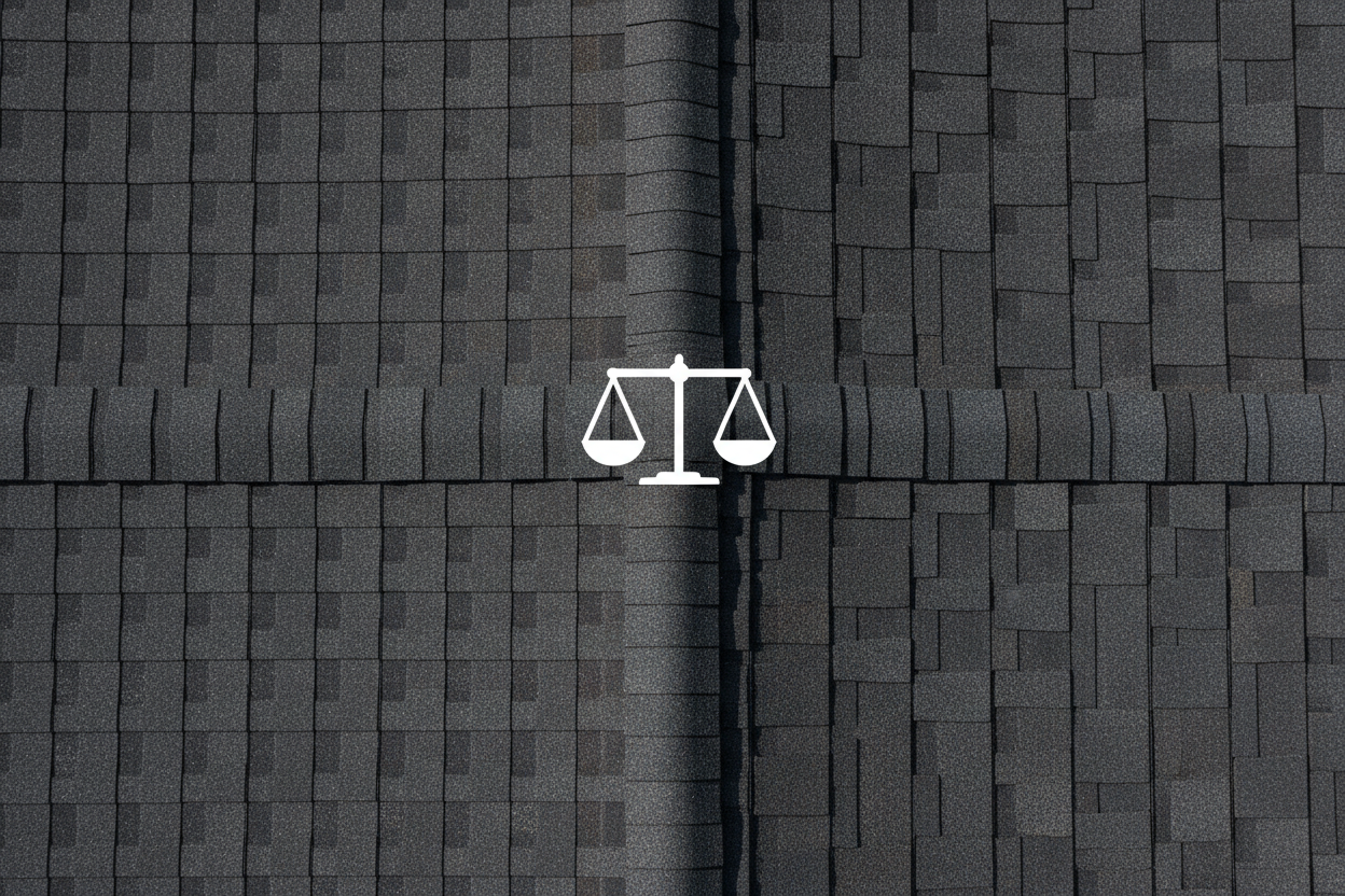 Architectural vs 3-tab shingles compared side by side on a residential roof