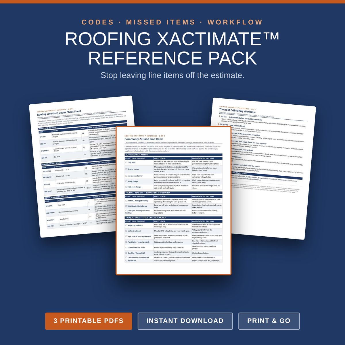 Roofing Xactimate™ Reference Pack