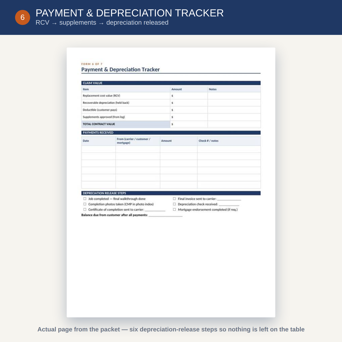 Roofing Insurance Job File & Supplement Pack