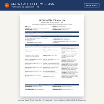 Bilingual Roofing Forms Pack (English/Spanish)